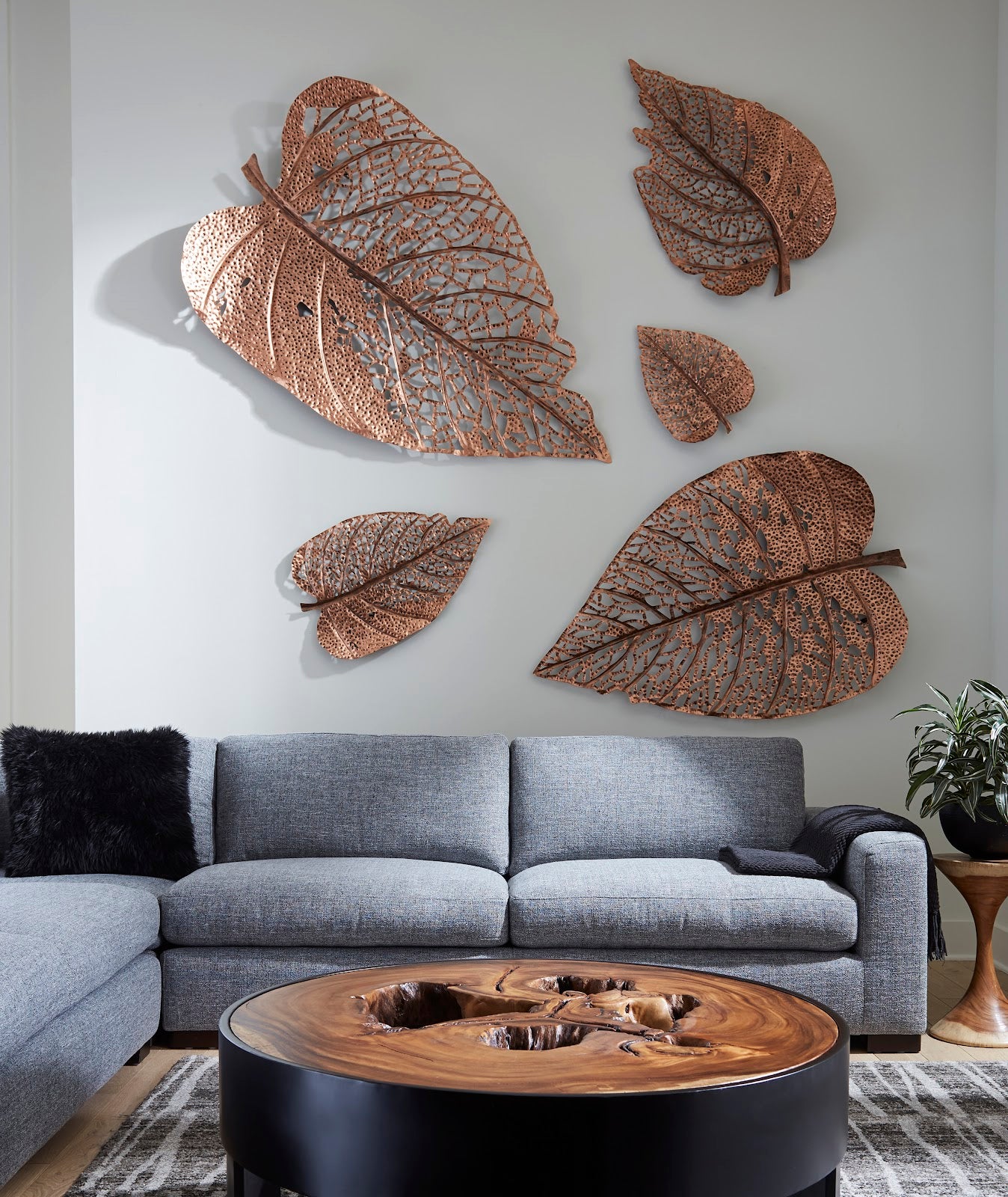 Birch Leaf Wall Art, Copper, XS