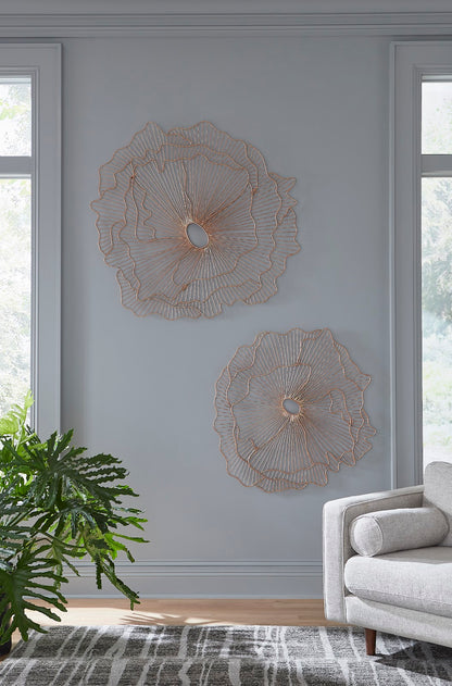 Poppy Flower Wall Art, Copper, SM