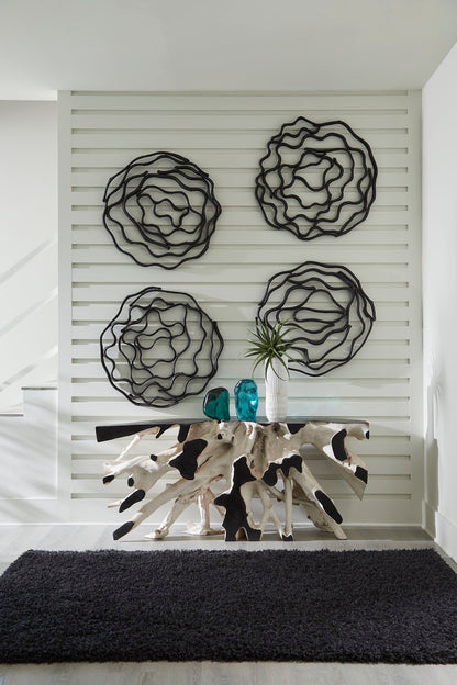 Vine Wall Flower, Black