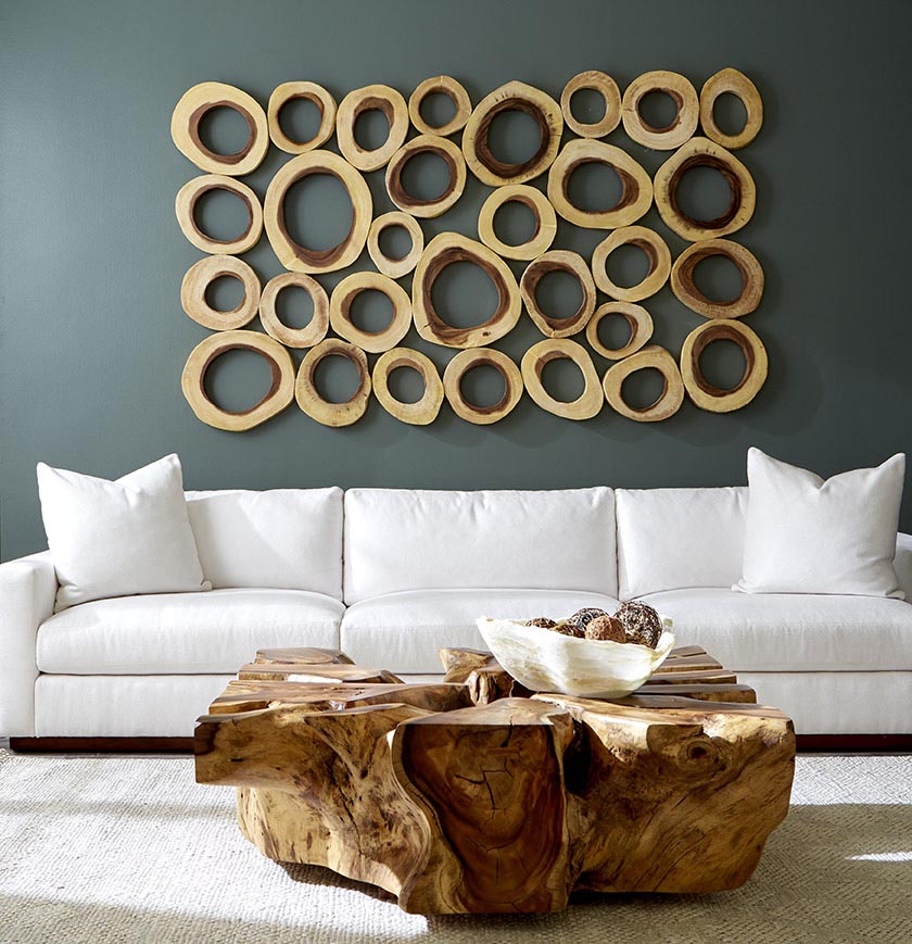 Chuleta Rings Wall Art, Chamcha Wood, Rectangular