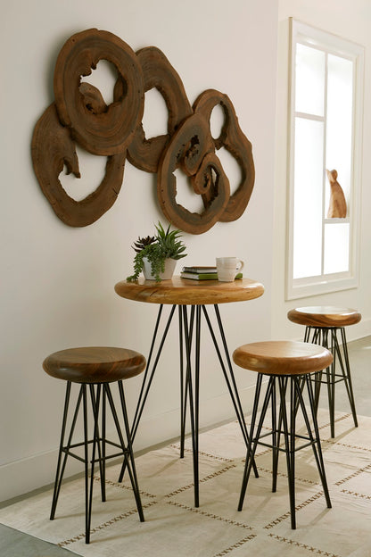 String Bar Table, Four Metal Legs