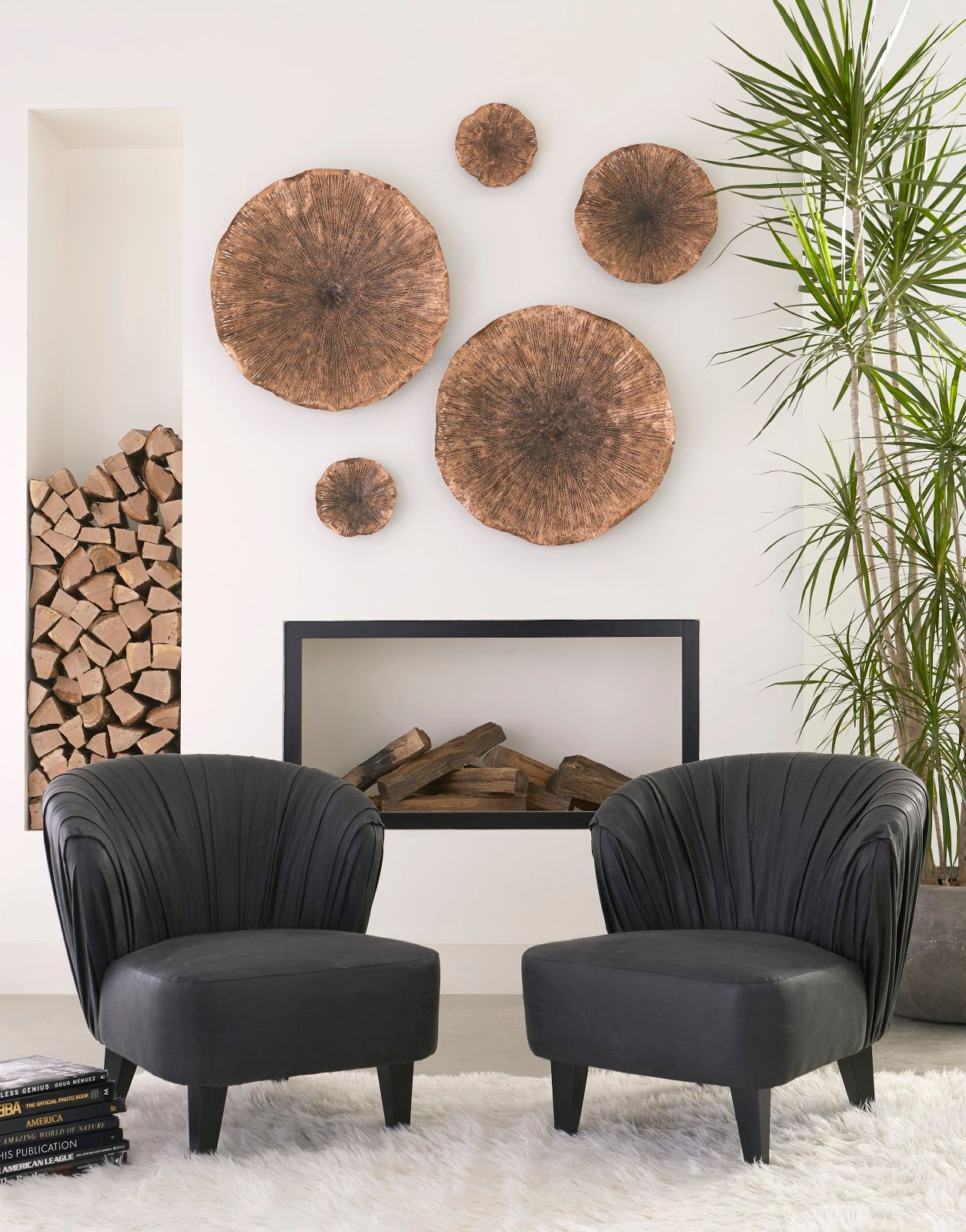 Lotus Wall Art, Copper/Black, MD