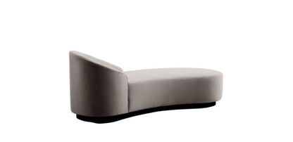 Turner Chaise Sharkskin Velvet Grey Ash Right Arm