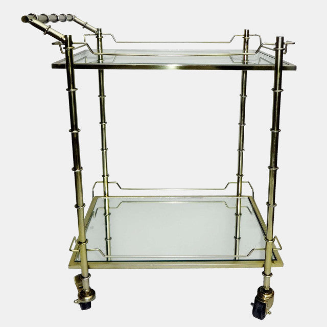 Two Tier Rolling Bar Cart