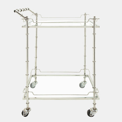 Two Tier Rolling Bar Cart