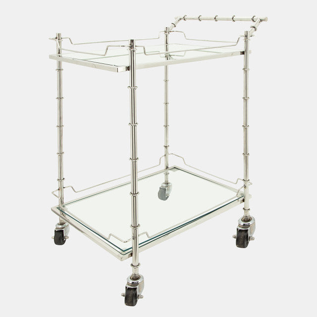 Two Tier Rolling Bar Cart