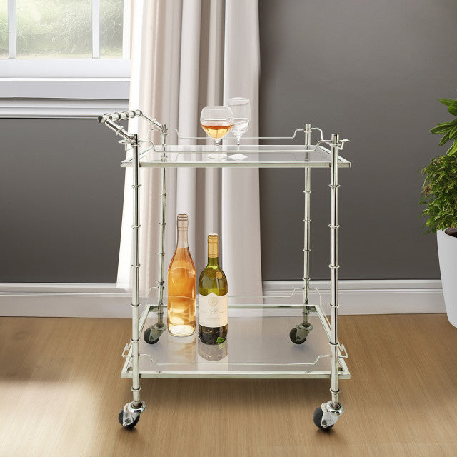 Two Tier Rolling Bar Cart