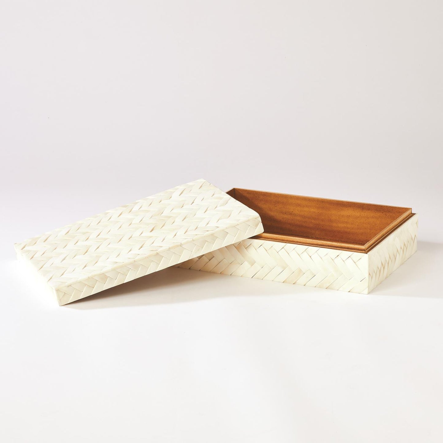 WHITE BONE BRAIDED BOXES