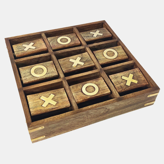 Wooden Revolving Tic Tac Toe