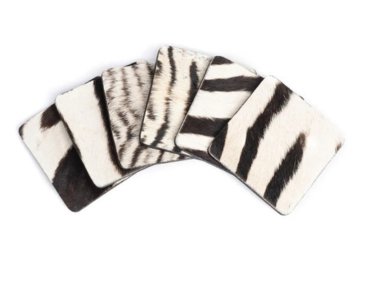 Zebra Hide Coasters