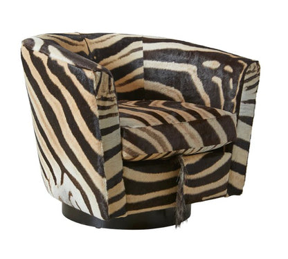 Zebra Hide Swivel Chair