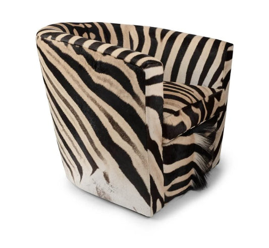 Zebra Hide Tub Chair