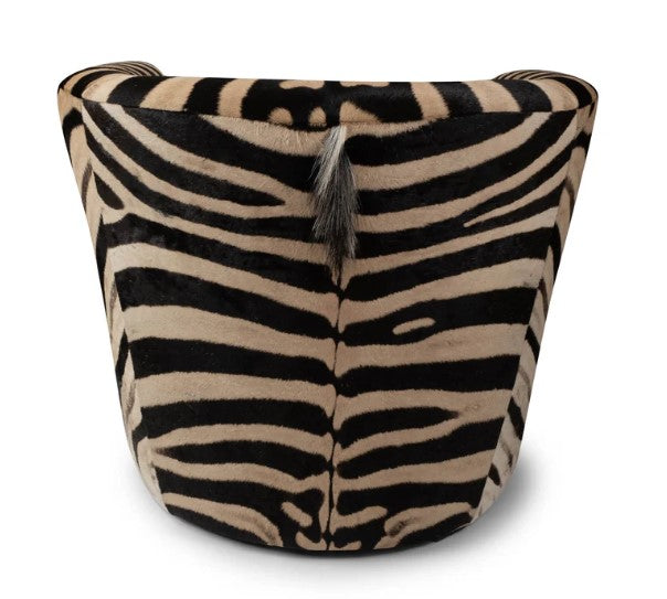 Zebra Hide Tub Chair