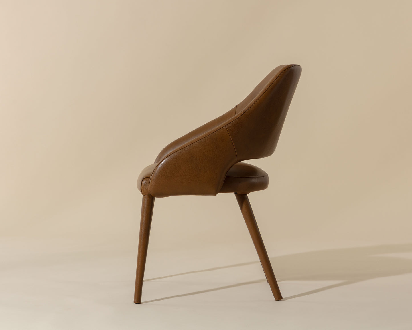 NAHLA GALEN DINING ARMCHAIR - MISSOURI COGNAC LEATHER