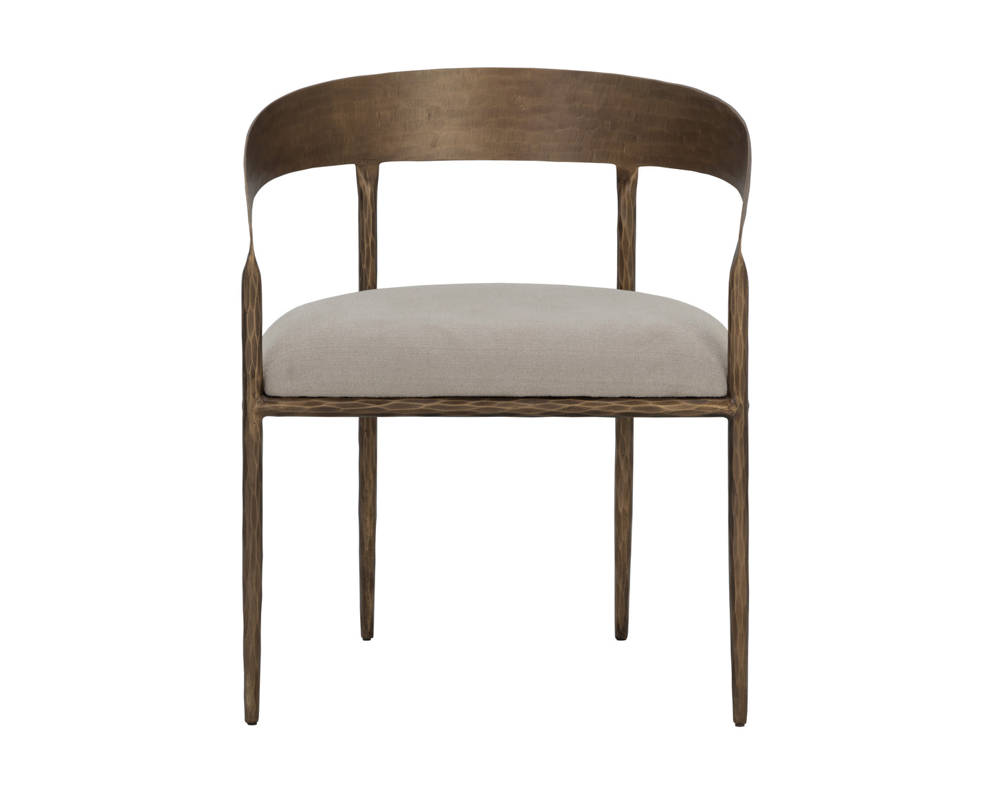 NAHLA ZANATTA DINING ARMCHAIR - ZENITH TAUPE GREY