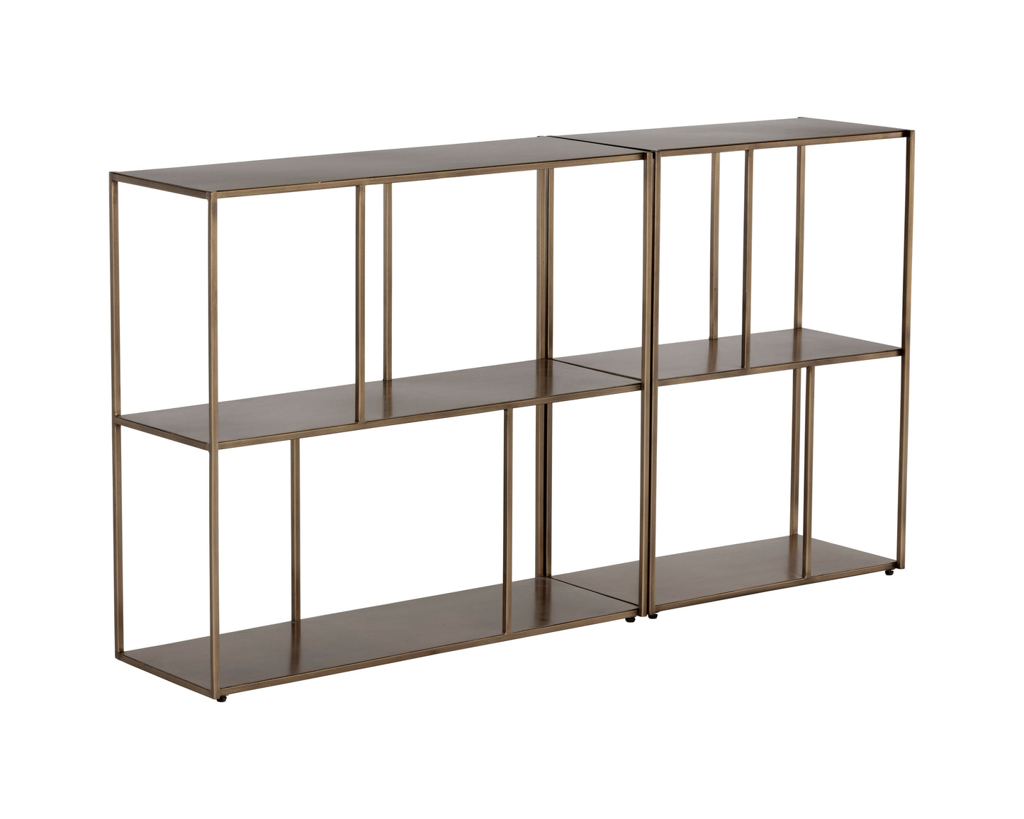 NAHLA EIFFEL LOW BOOKCASE - MEDIUM - ANTIQUE BRASS