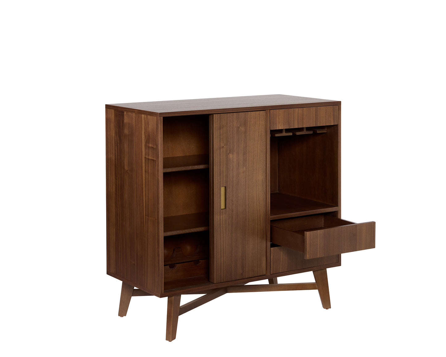 NAHLA CAVEN BAR CABINET - WALNUT