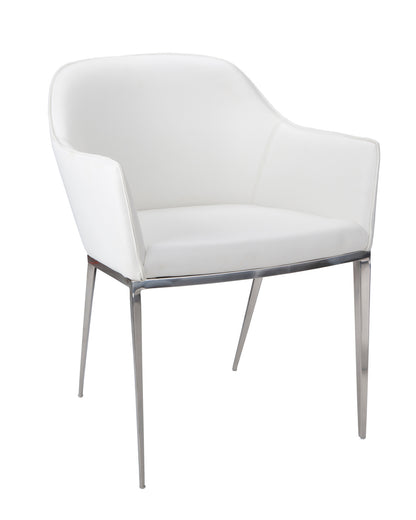 NAHLA STANIS DINING ARMCHAIR - WHITE