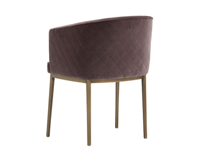 NAHLA CORNELLA DINING ARMCHAIR - BLUSH PURPLE