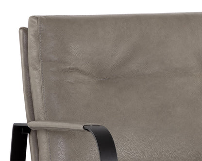 NAHLA STERLING LOUNGE CHAIR - MISSOURI STONE LEATHER