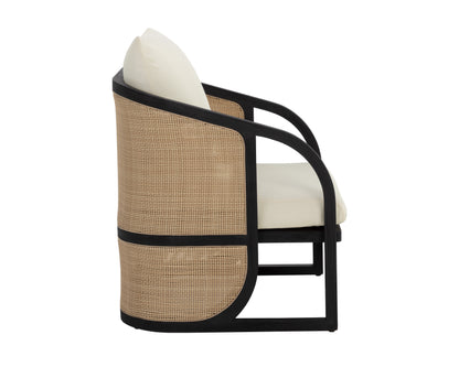 NAHLA PALERMO LOUNGE CHAIR - CHARCOAL - STINSON CREAM