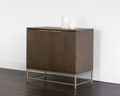 NAHLA REBEL SIDEBOARD - SMALL - GOLD - RAW UMBER