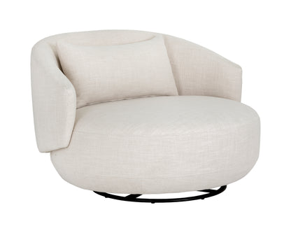 NAHLA WALSH SWIVEL LOUNGE CHAIR - EFFIE LINEN