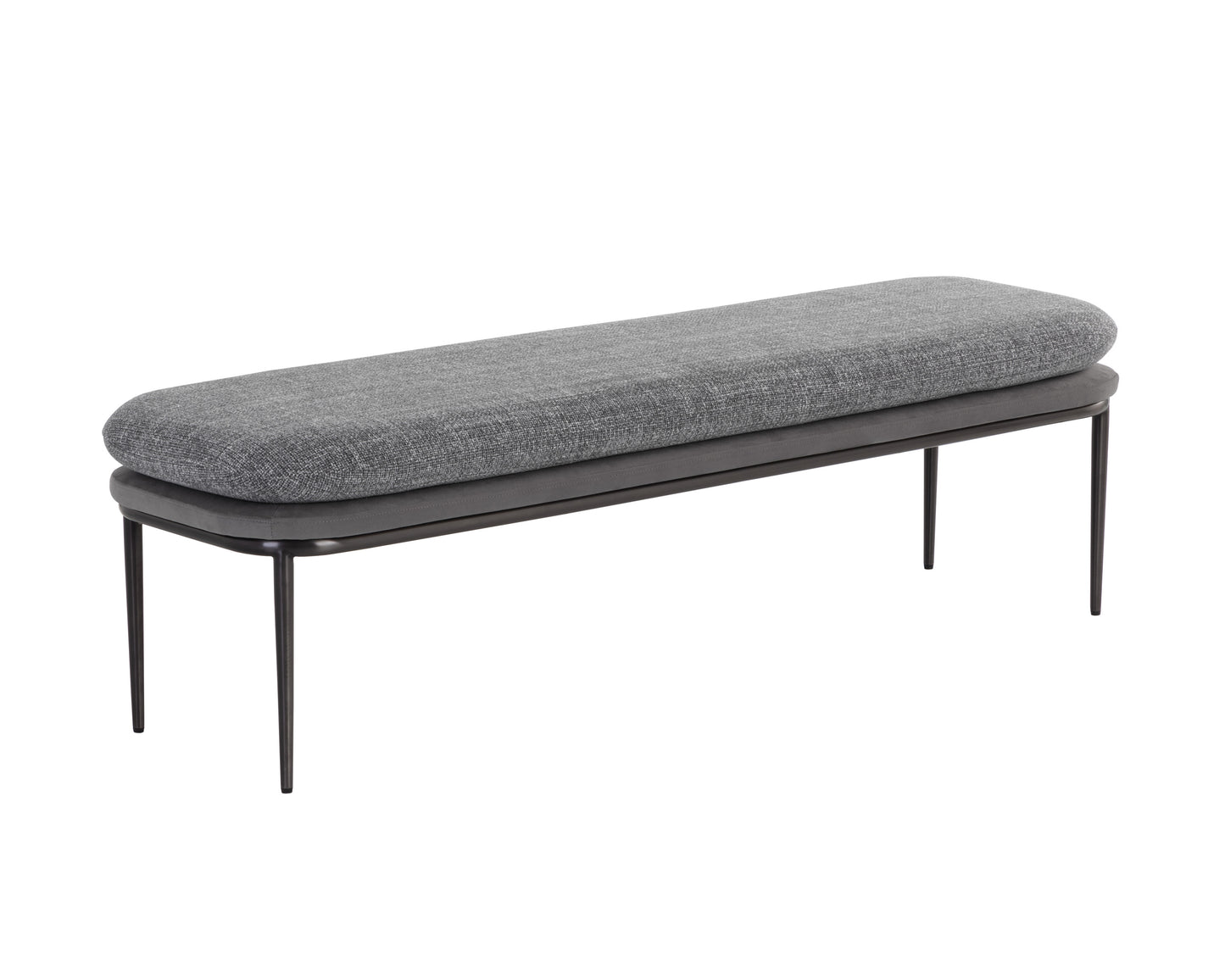 NAHLA KOFFI BENCH - GUNMETAL - CHACHA GREY / ANTONIO CHARCOAL