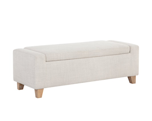 NAHLA HARTLEY STORAGE BENCH - NATURAL - MOTO STUCCO