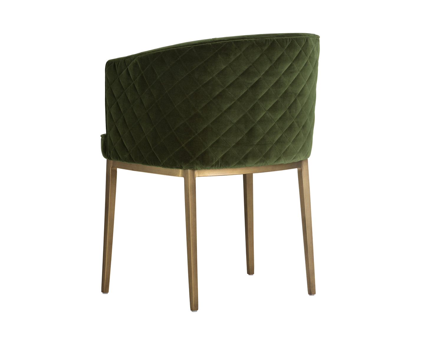 NAHLA CORNELLA DINING ARMCHAIR - FOREST GREEN