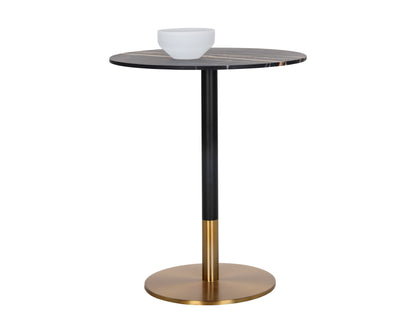 NAHLA MASSIE BAR TABLE - BLACK MARBLE