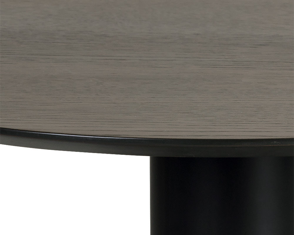 NAHLA MONACO COFFEE TABLE - BLACK - GREY MARBLE / RAW UMBER