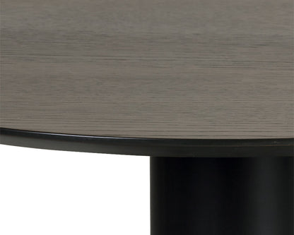 NAHLA MONACO COFFEE TABLE - BLACK - GREY MARBLE / RAW UMBER