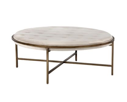 NAHLA ETHEL OTTOMAN - ROUND - PICCOLO PROSECCO