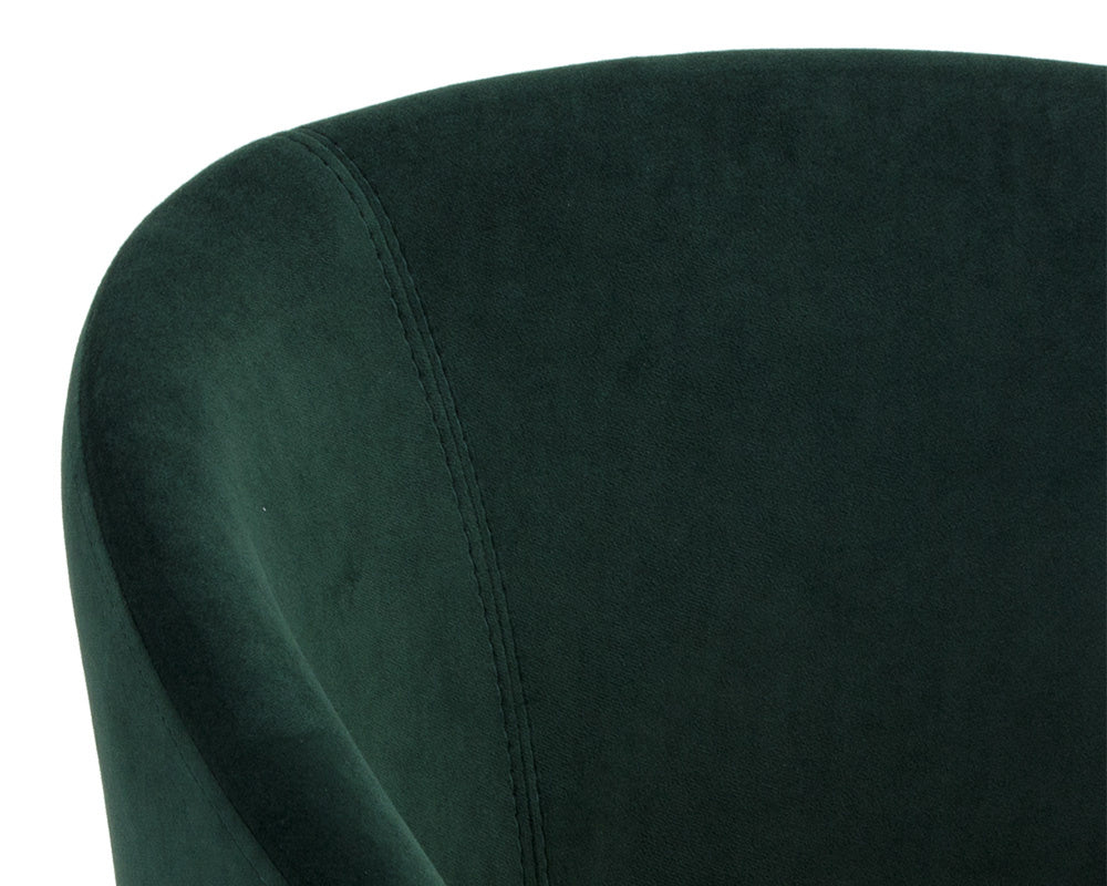 NAHLA THATCHER DINING ARMCHAIR - BLACK - DEEP GREEN SKY