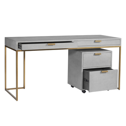 NAHLA JIRO DESK - GREY SHAGREEN