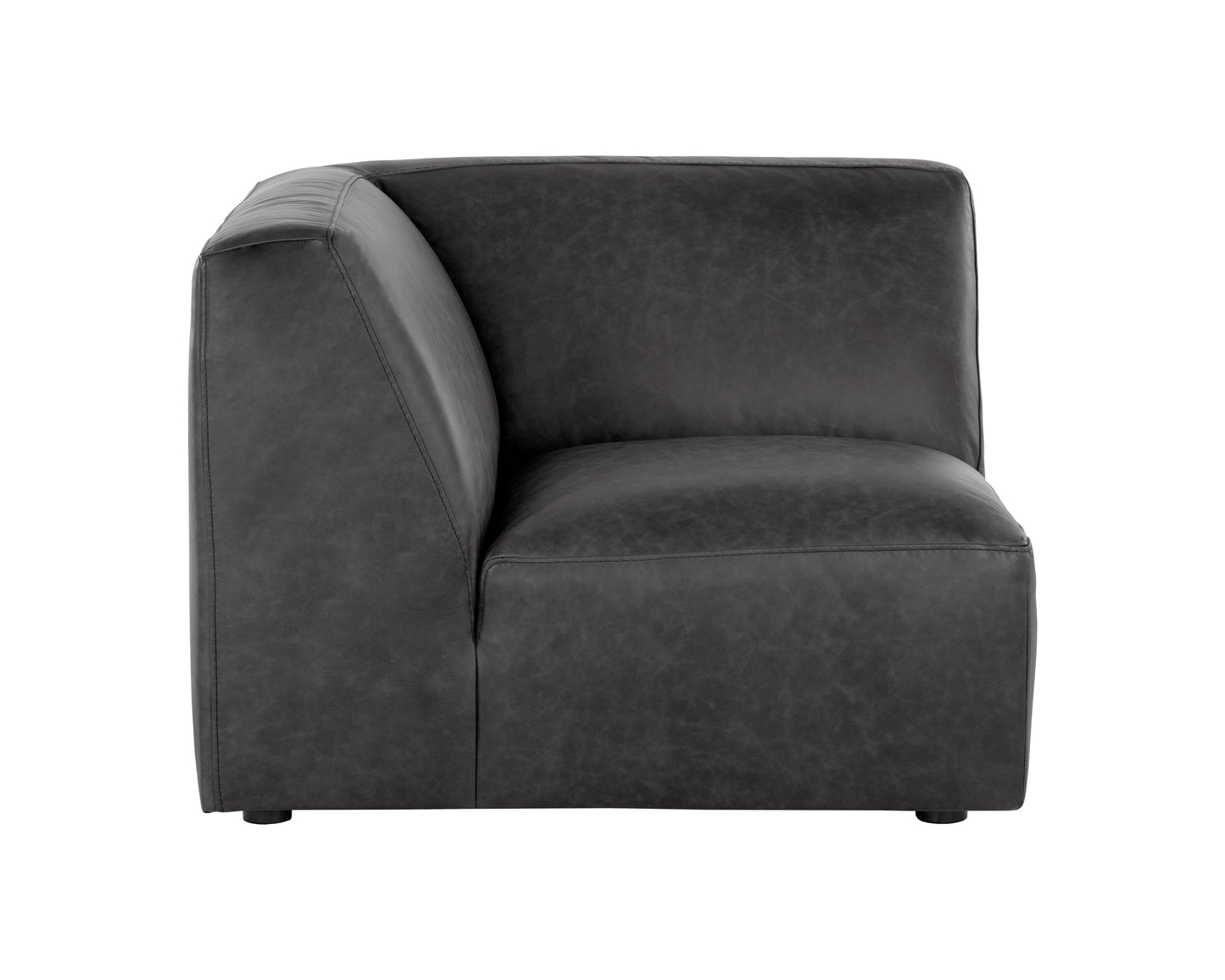 NAHLA WATSON MODULAR - CORNER CHAIR - MARSEILLE BLACK LEATHER