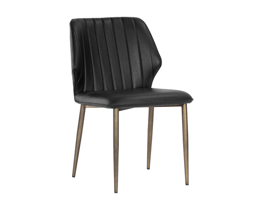 NAHLA CLINTON DINING CHAIR - BRONZE - BRAVO BLACK