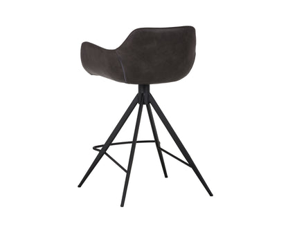 NAHLA OWEN SWIVEL COUNTER STOOL - TOWN GREY