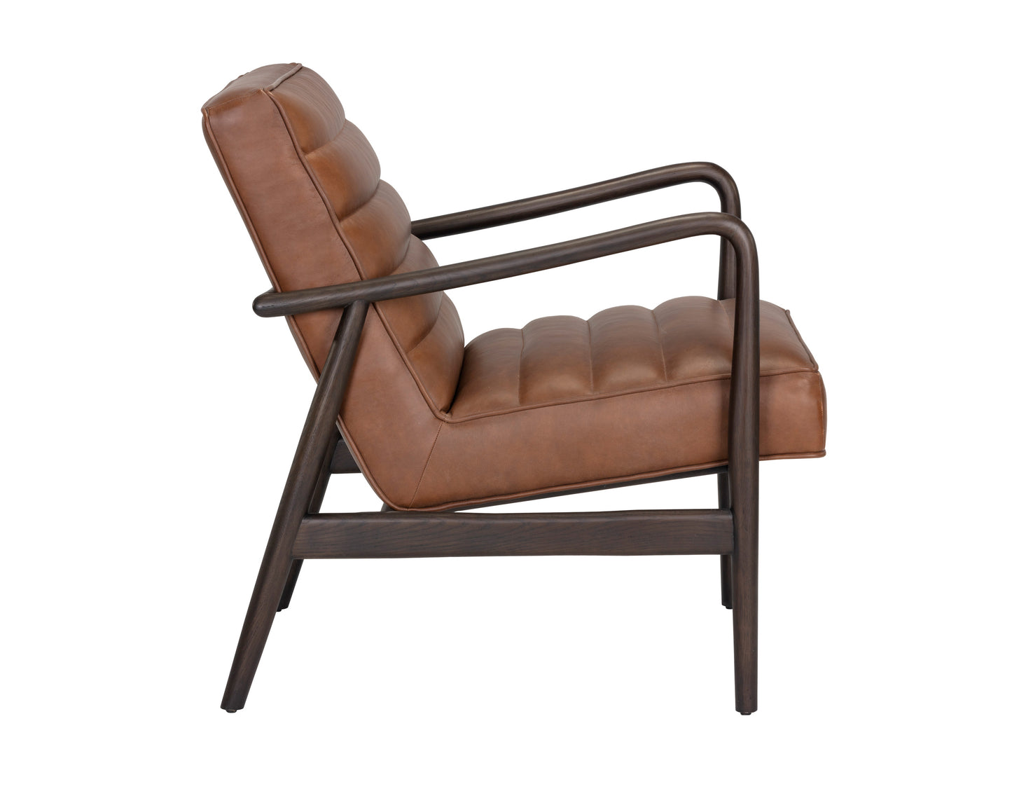 NAHLA LYRIC LOUNGE CHAIR - VINTAGE CARAMEL LEATHER