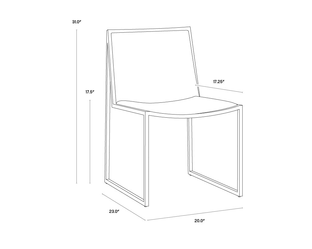 NAHLA BLAIR DINING CHAIR - CANTINA BLACK