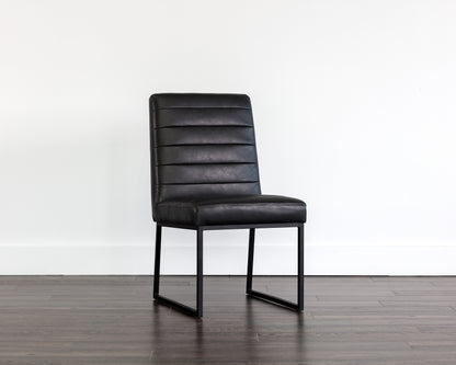 NAHLA SPYROS DINING CHAIR - COAL BLACK