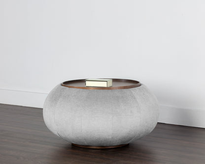 NAHLA ZENZI STORAGE COFFEE TABLE - POLO CLUB STONE