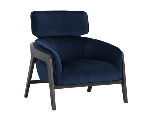 NAHLA MAXIMUS LOUNGE CHAIR - METROPOLIS BLUE