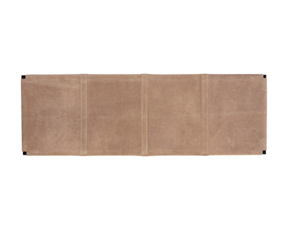 NAHLA ELON BENCH - SUEDE LIGHT TAN LEATHER