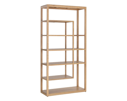 NAHLA KENZIE BOOKCASE - RUSTIC OAK