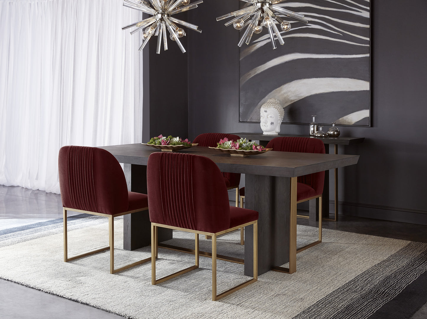 NAHLA NEVIN DINING CHAIR - MERLOT