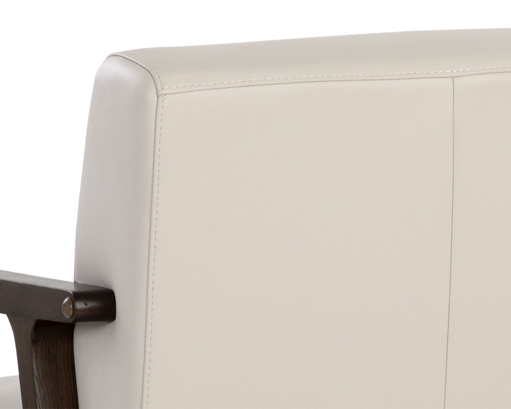 NAHLA NEYMAR LOUNGE CHAIR - LINEA LIGHT GREY LEATHER