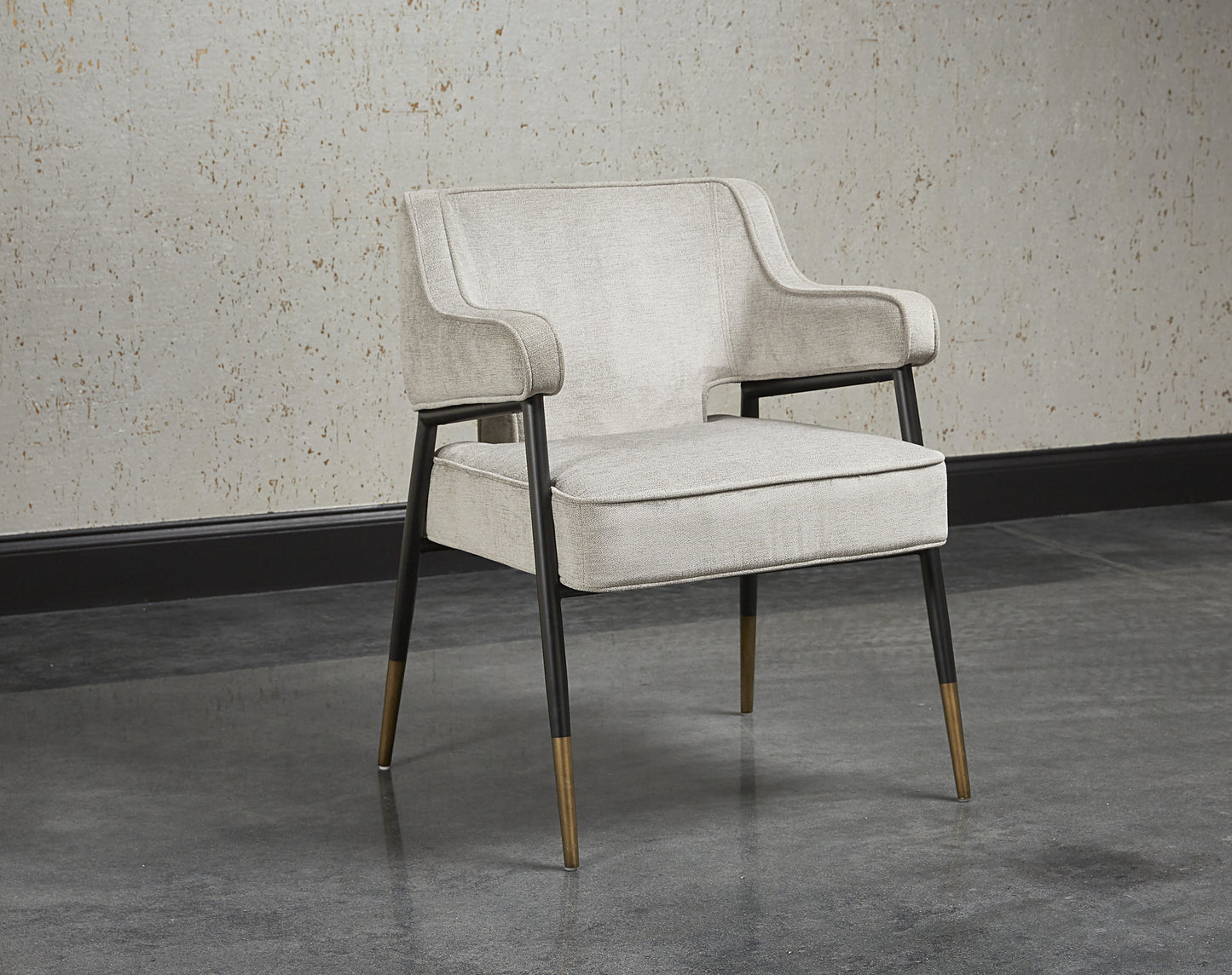 NAHLA DEROME DINING ARMCHAIR - POLO CLUB STONE