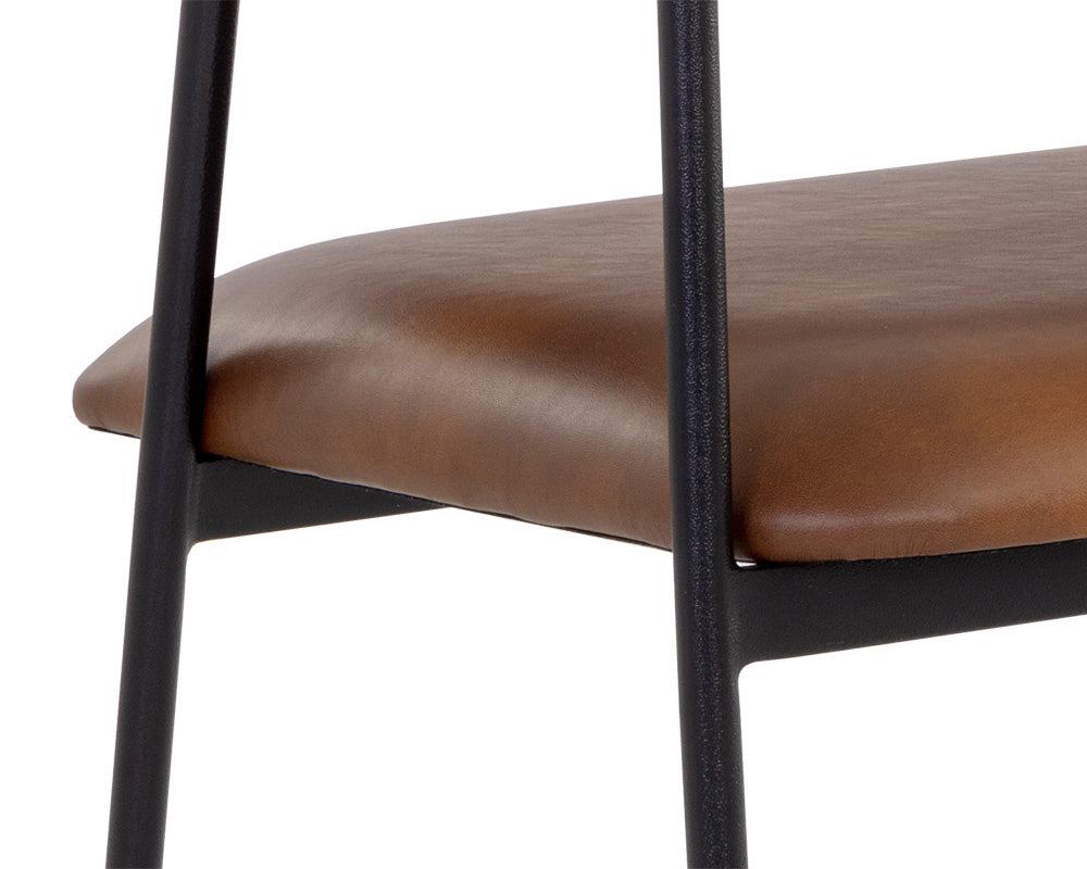 NAHLA BRENAN DINING ARMCHAIR - BRAVO COGNAC